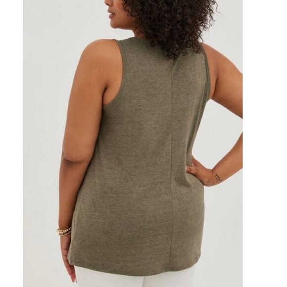 Torrid Size 3 Olive Green Crew Neck Tank - Picture 2 of 6